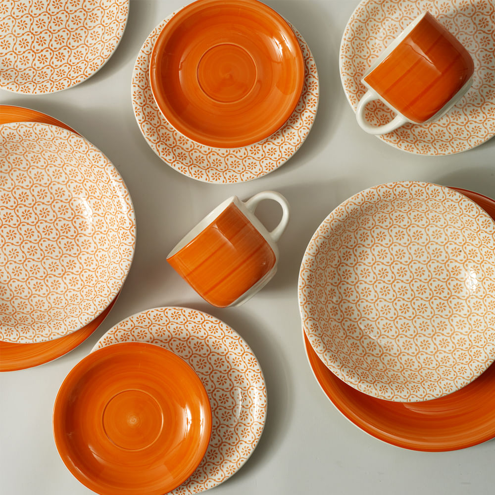 30 Piezas Loza De Porcelana Vajilla Doral 30 Piezas Set Vajilla